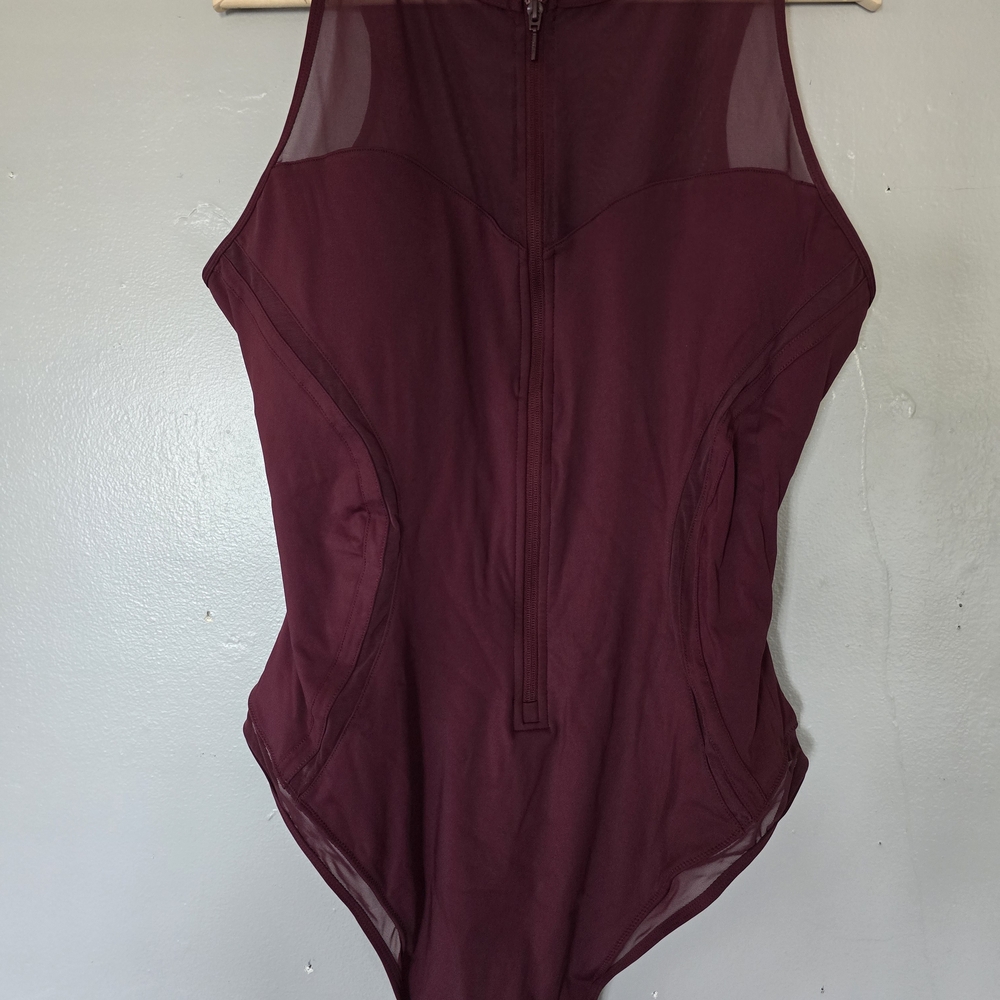 Women's Burgundy One-Piece Swimsuit